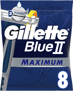 Одноразові станки для гоління (Бритви) чоловічі Gillette Blue 2 Max 8 шт (7702018502264)