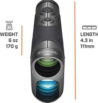 Далекомір лазерний Bushnell PRIME 1800 6x24mm Темно-сірий