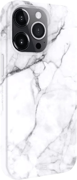 Etui plecki Evelatus Premium Silicone Case Customized Print Marble do Apple iPhone 14 Pro Max White (4752192063092)