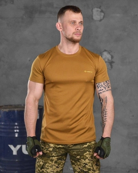 Тактическая мужская потоотводящая футболка Logos-Tac L койот (86913)