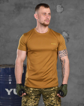 Тактическая мужская потоотводящая футболка Logos-Tac M койот (86913)