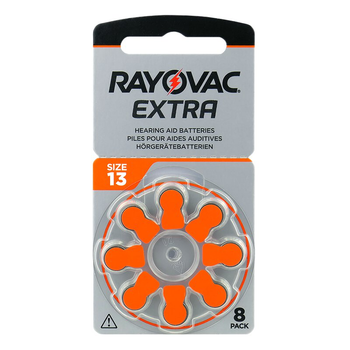 Батарейки RAYOVAC EXTRA 13 (PR48) для слухового аппарата, 8 шт./уп.