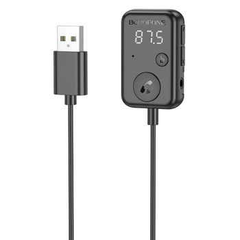 Автомобильный FM-трансмиттер модулятор Borofone June car BT FM transmitter BC49 | Bluetooth 5.0, AUX, MicroSD