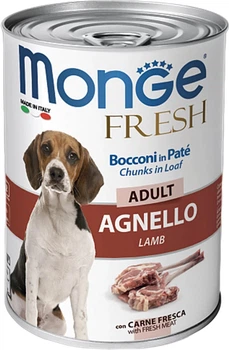 Влажный корм для собак Monge Dog Wet FRESH ягненок 400 г (8009470014571)