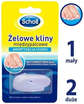 Міжпальцеві гелеві роздільники для пальців ніг Шолл Scholl GelActiv — від тертя, мозолів та болю, 3 шт
