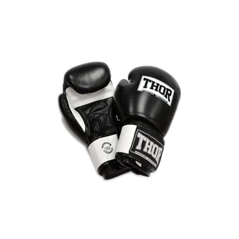 Боксерські рукавички Thor Sparring PU-шкіра 14oz Чорно-білі (558(PU) BLK/WH 14 oz.)