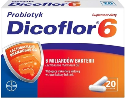 Пробіотик Bayer Dicoflor 6 20 капсул (5908229303467)