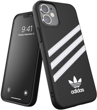 Etui plecki Adidas OR do Apple iPhone 12 mini Black/White (8718846083584)