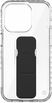 Etui plecki CLCKR Stand and Grip Case 54504 do Apple iPhone 15 Pro Transparent/Black (4251993301476)