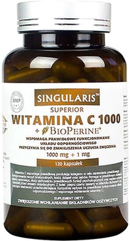 Вітамін C Singularis Superior 1000 + BioPerine 1 мг 120 капсул (5903263262268)