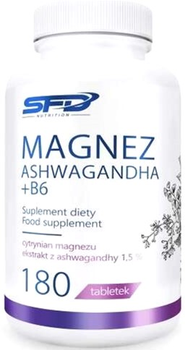 Kompleks witamin i minerałów SFD Magnesium Ashwagandha + B6 180 caps (5902837745220)