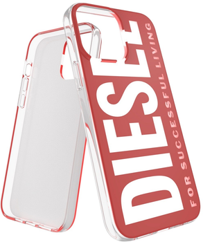 Etui plecki Diesel Plecki Diesel do Apple iPhone 13 Pro Max Red/White (8718846096652)
