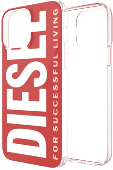 Etui plecki Diesel Plecki Diesel do Apple iPhone 13 Pro Max Red/White (8718846096652)