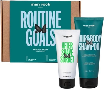 Zestaw kosmetyków do pielęgnacji Men rock Routine Goals Essential Grooming Basic Krem po goleniu 100 ml + Płyn do mycia ciała 200 ml (5060796560497)