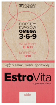 Kwasy tłuszczowe EstroVita Skin Sakura Acids Omega 3-6-9 60 caps (5902596870911)