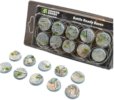 Podstawki do figurek Gamers Grass Bases Round Urban Warfare 25 mm 10 szt (738956789341)