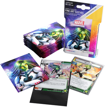 Koszulki na karty Gamegenic do gry Marvel Champions Fine Art Sleeves 66 x 92 mm Gamora 50 + 1 szt (4251715410639)