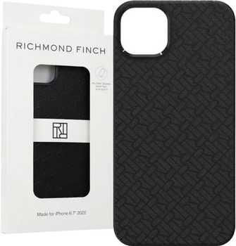 Панель Richmond & Finch Black Vegan Leather для Apple iPhone 14 Plus Black (7350111355630)