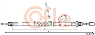 Трос ручника COFLE 115349 Ford Transit 1830745, BK212A809BF