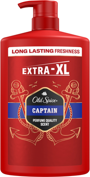Гель для душа + шампунь Old Spice 3-в-1 Captain 1000 мл (8006540818824)