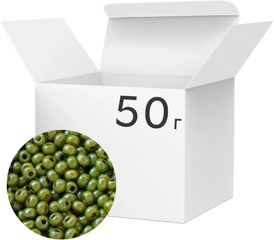 Бісер ВДВ Preciosa Перловий люкс для біжутерії 6/0 Жовто-оливковий 50 г (6616-6/0-83113)