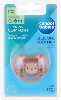 Пустушка силіконова симетрична Canpol babies Cute animals 0-6 місяців (34/924_pin)