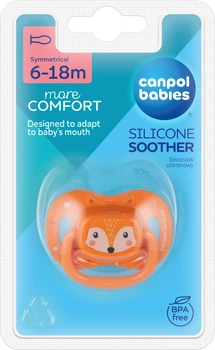 Пустушка силіконова симетрична Canpol babies Cute animals 6-18 місяців (34/925_ora)