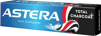 Зубна паста Astera Total Charcoal З вугіллям Мʼята 110 г (3800013511312)