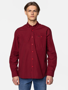 Koszula męska bawełniana Lee Cooper NEW TENBY -LK18 M Czerwona (5904347390341)