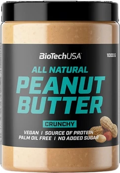 Арахісова паста Biotech Peanut Butter 1 кг Хрустка (5999076235094)
