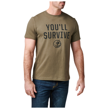 Футболка з малюнком 5.11 Tactical You'll Survive Tee RANGER GREEN M (76154-186)