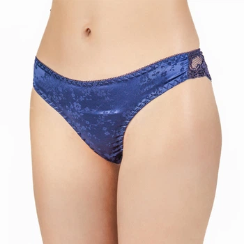 Труси-бразиліана жіночі з сатину та мережива Felisiya Lingerie Синій 254-058атл M