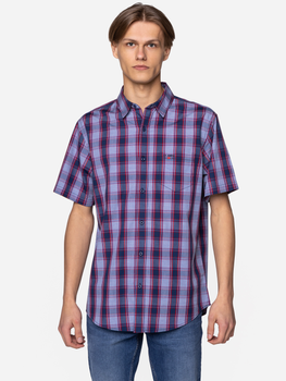 Koszula męska bawełniana Lee Cooper WILL2-9127 XL Niebieski/Czerwony (5904347389475)