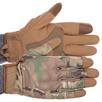 Перчатки тактические с закрытыми пальцами Military Rangers BC-9878 XL Камуфляж Multicam