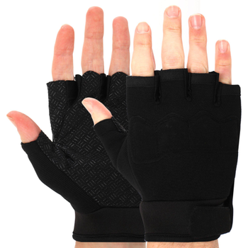 Перчатки тактические с открытыми пальцами SP-Sport BC-8789 L Черный