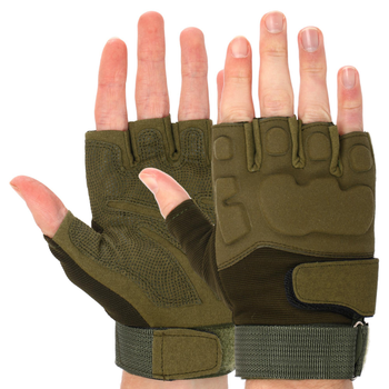 Перчатки тактические с открытыми пальцами SP-Sport BC-8811 M Оливковый