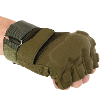 Перчатки тактические с открытыми пальцами SP-Sport BC-8811 L Оливковый