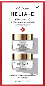 Zestaw do pielęgnacji twarzy Helia-D Cell Concept Rejuvenating + Anti-Wrinkle 65+ przeciwzmarszczowy krem na dzień + krem na noc 2x50 ml (5999561859354)