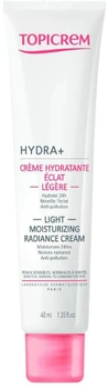 Крем для обличчя Topicrem Hydra+ Light Moisturizing Radiance Cream зволожуючий денний крем 40 мл (3700281704334)