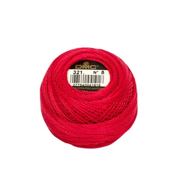 Нитки DMC Perle Cotton Size 8 Різдво червоне (321)