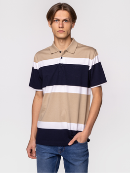 Koszulka polo męska Lee Cooper ABEL-4136 L Beżowa (5904347393021)