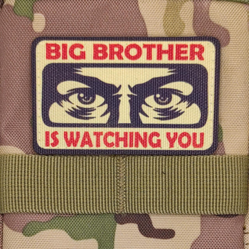 Шеврон Big Brother is Watching You, 8х5, на липучке (велкро), патч печатный