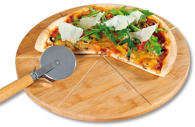 Обробна дошка Kesper 32 x 32 x 1.5 см + ніж для піци (4000270584626)