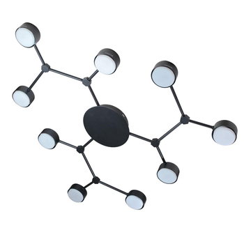 Люстра стельова Atom 9x GX53 Чорна
