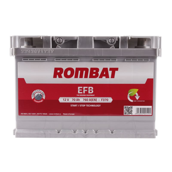 Автомобільний акумулятор ROMBAT EFB 6CT 70Ah R+ F370
