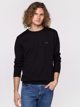 Sweter męski bawełniany Lee Cooper ANDY-ORGANIC XL Czarny (5904347387624)