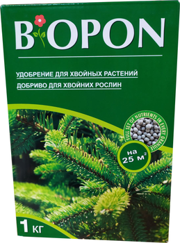 Удобрение гранулированное BIOPON для хвойных растений 1 кг (5904517047112)