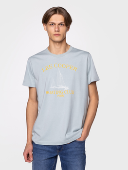 Koszulka męska bawełniana Lee Cooper BOATING CLUB-1010 2XL Błękitna (5904347388126)