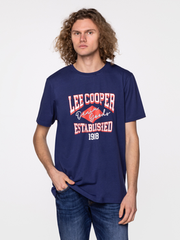 Koszulka męska bawełniana Lee Cooper BRAND5-5010 3XL Niebieska (5904347395872)