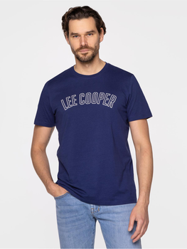 Koszulka męska bawełniana Lee Cooper COLLEGE-2400 2XL Niebieska (5904347395629)